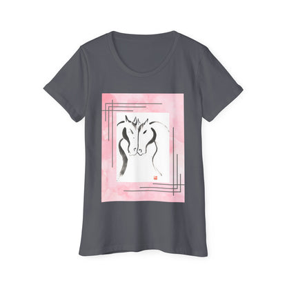 'Embracing Love & Compassion' - 100% Organic Cotton Women's T-Shirt (Pink Watercolor)