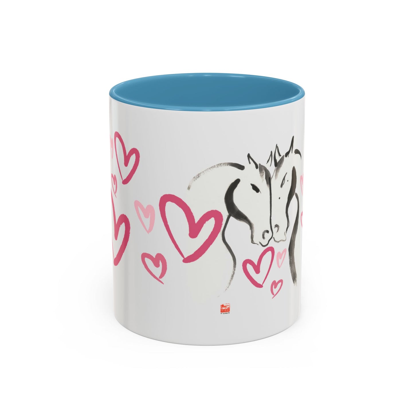 Hearts & Horses Ceramic Mug, 11oz