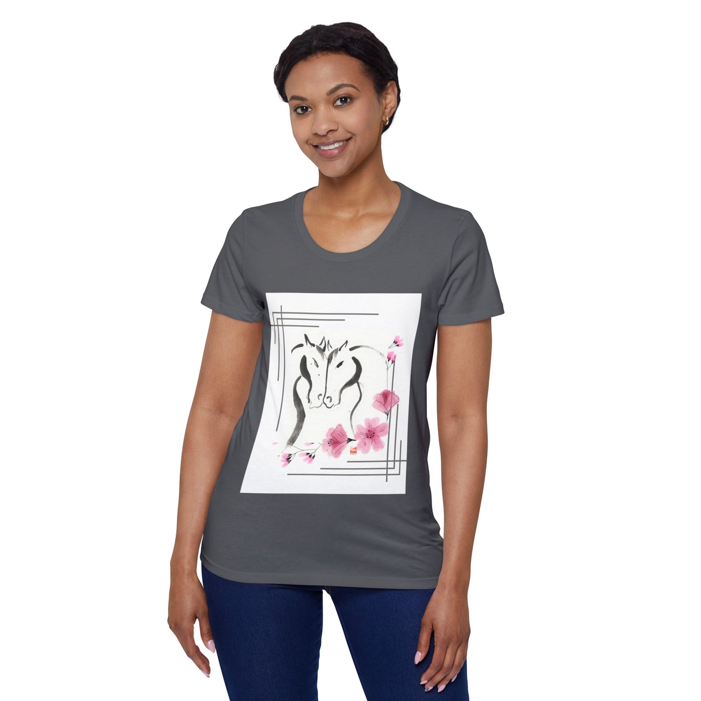 'Heart's Blossom' - 100% Organic Cotton Women's T-Shirt