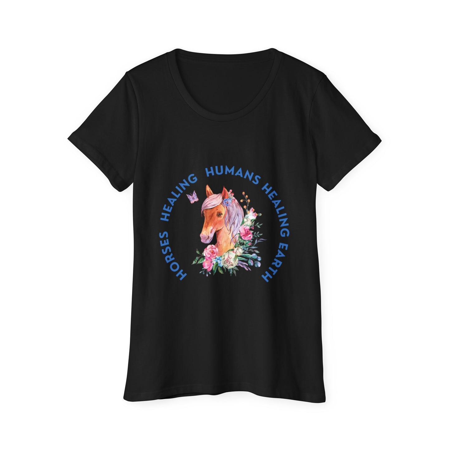 'Horses Healing Humans' T Shirt - 100% Organic Cotton