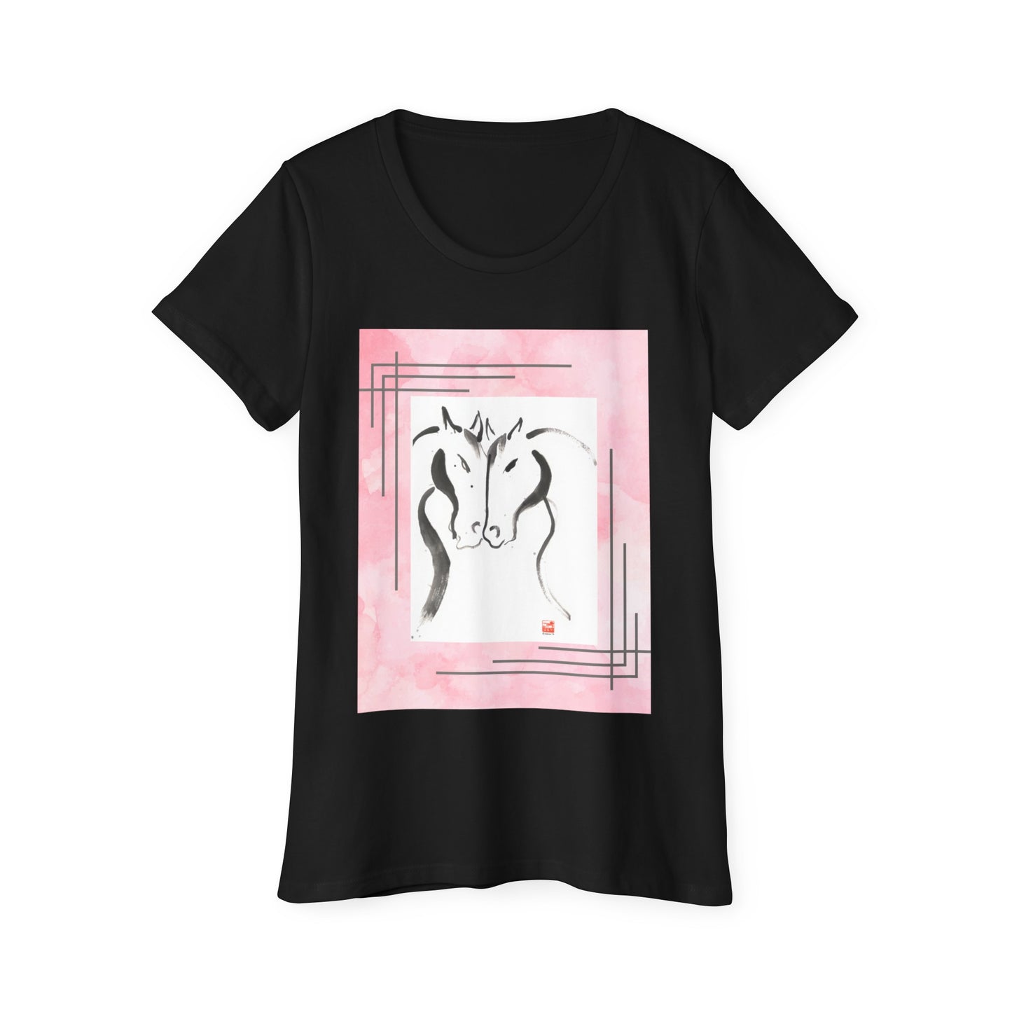 'Embracing Love & Compassion' - 100% Organic Cotton Women's T-Shirt (Pink Watercolor)