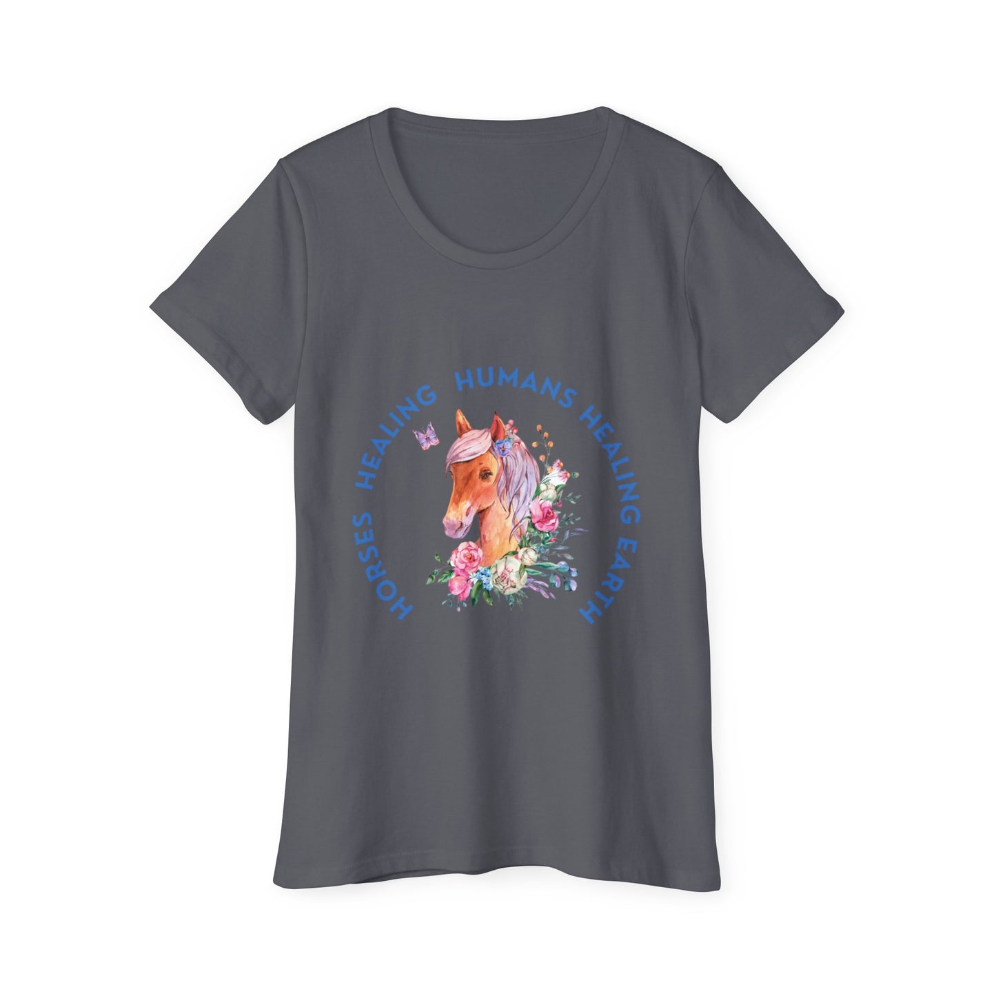 'Horses Healing Humans' T Shirt - 100% Organic Cotton