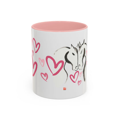 Hearts & Horses Ceramic Mug, 11oz