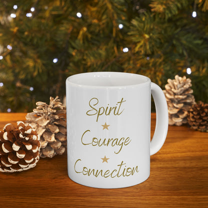 Have a Bucking Good Day - Spirit. Courage. Connection. Ceramic Mug