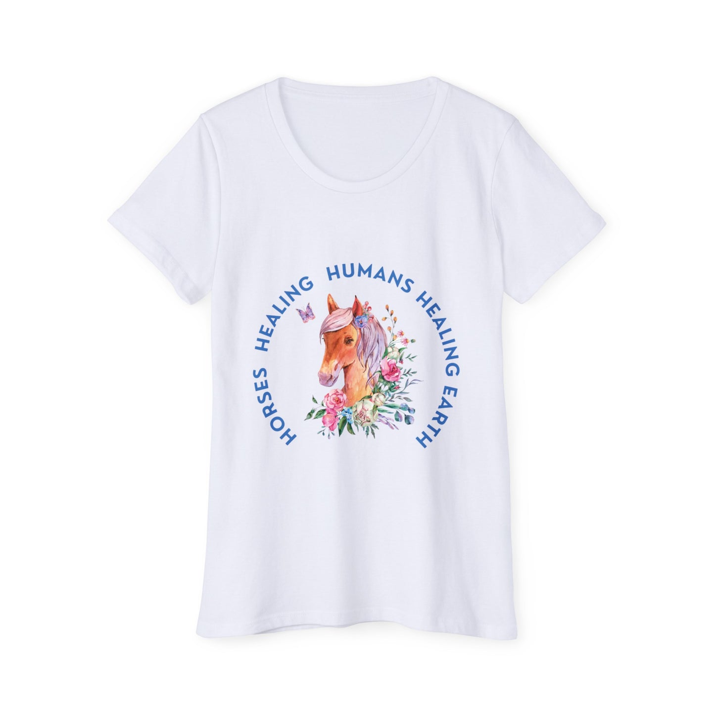 'Horses Healing Humans' T Shirt - 100% Organic Cotton