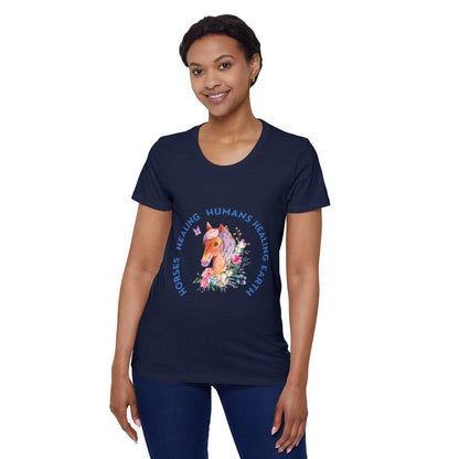 'Horses Healing Humans' T Shirt - 100% Organic Cotton