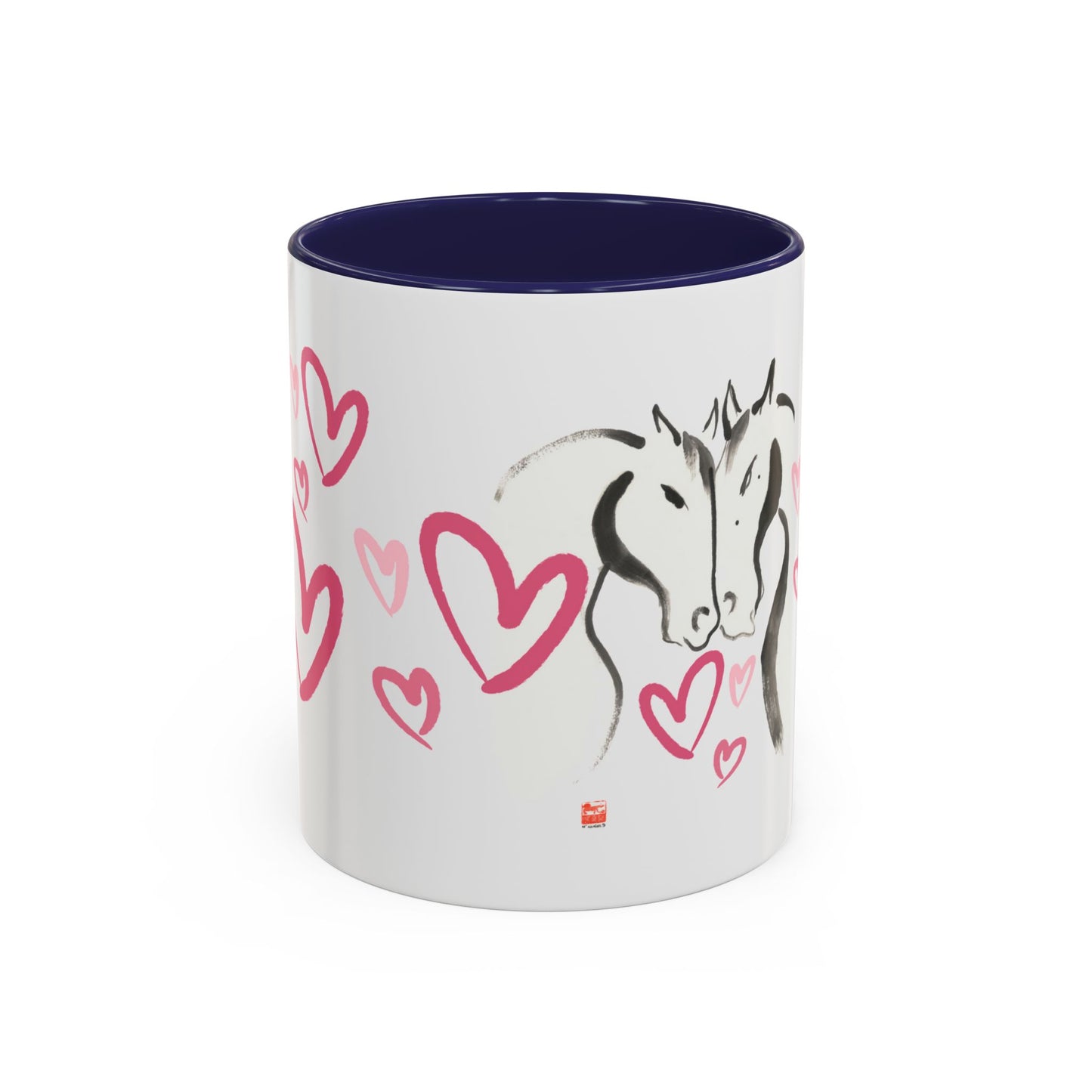 Hearts & Horses Ceramic Mug, 11oz