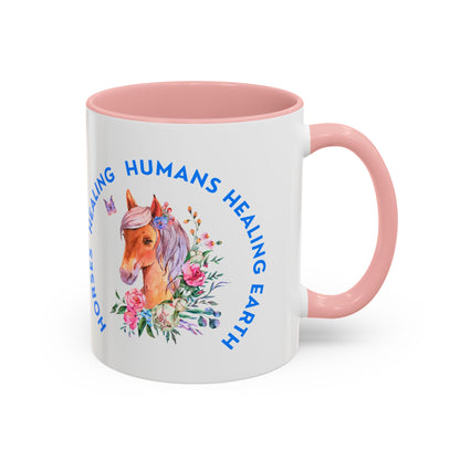 Horses Healing Humans Coffee Mug, 11oz